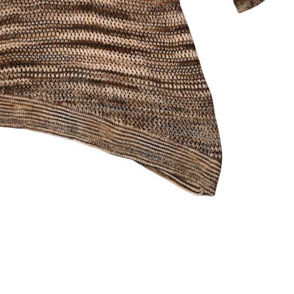 Dressbarn Sweater Womens Size 2X Brown Asymmetrical Hem Light Sheer Beachy - Picture 4 of 10